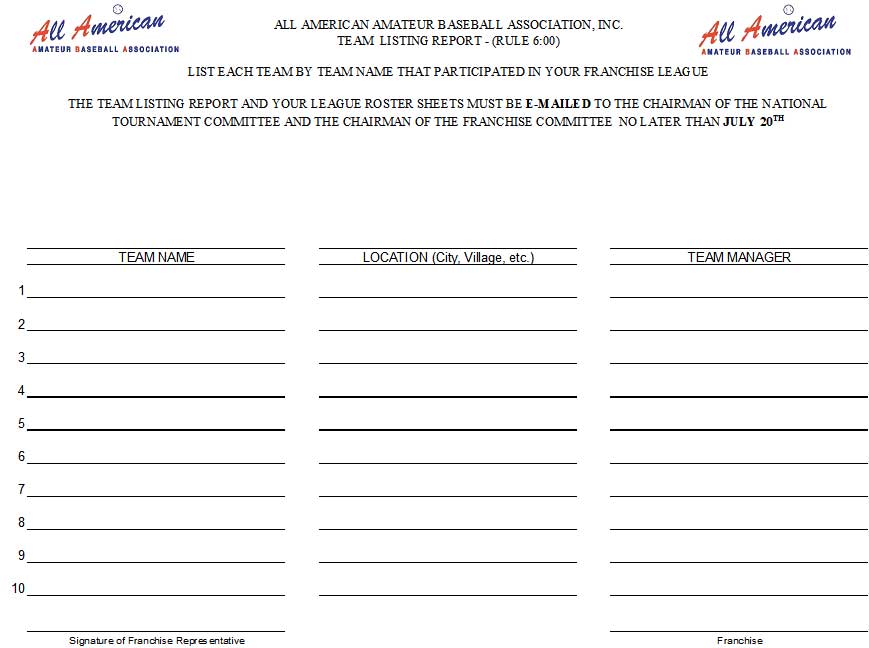 
      AAABA Team Listing